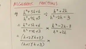 2.7 Algebraic Fractions